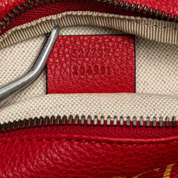 (SM) Gucci Red Leather Sherry Line Body bag/Sling bag - SMALL - COA included main image 5